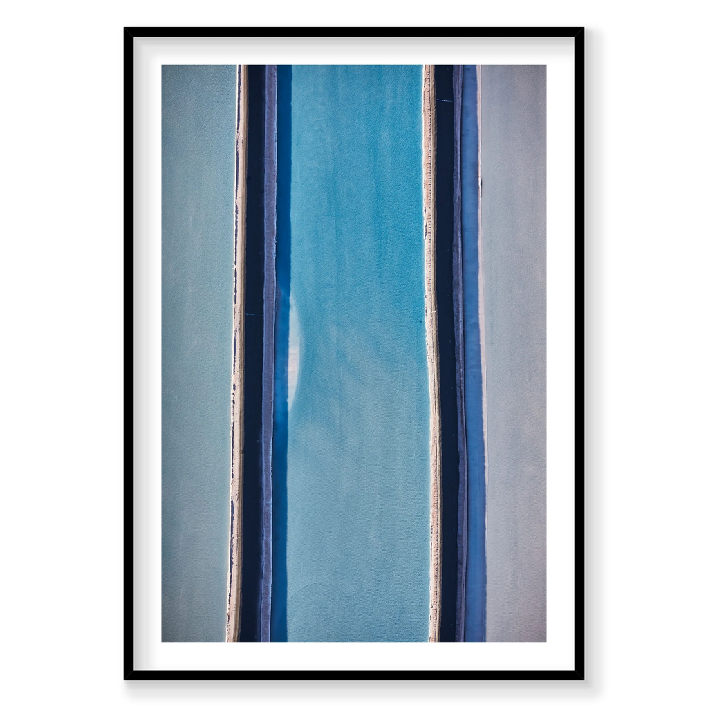 Blue Dye, Moab, Portrait Print, black Victorian Ash frame