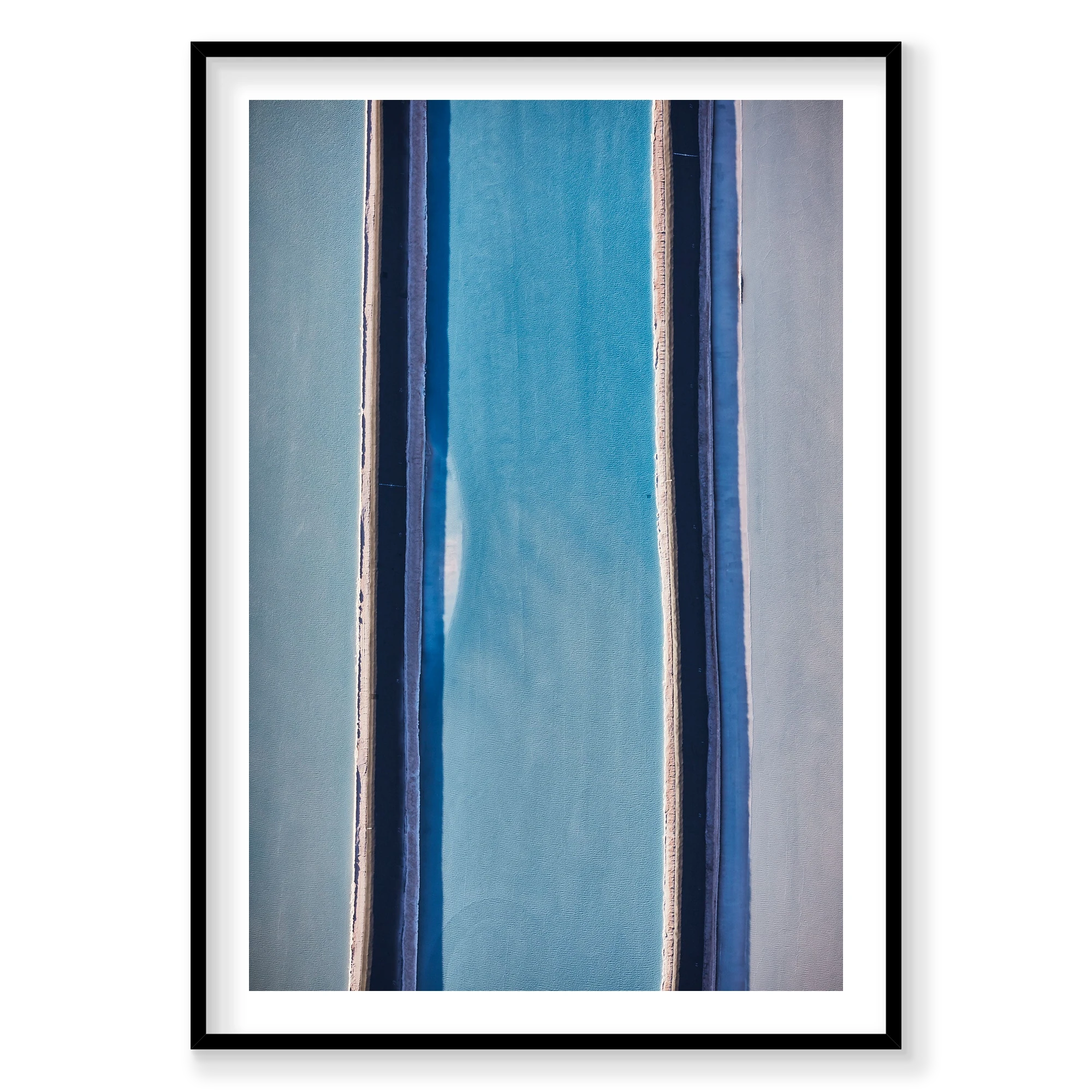 Blue Dye, Moab, Portrait Print, black Victorian Ash frame