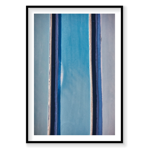 Blue Dye, Moab, Portrait Print, black Victorian Ash frame