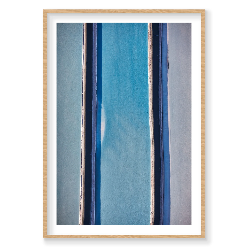Blue Dye, Moab, Portrait Print, natural Victorian Ash frame