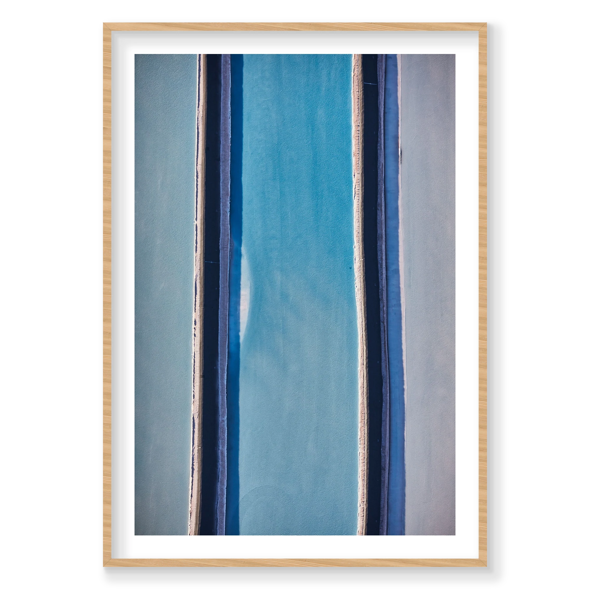 Blue Dye, Moab, Portrait Print, natural Victorian Ash frame