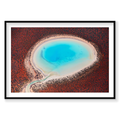 Blue Lagoon, Shark Bay, Horizontal Print, black Victorian Ash frame