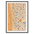 Bondi Beach Sunbathers, Vertical Print, black Victorian Ash frame