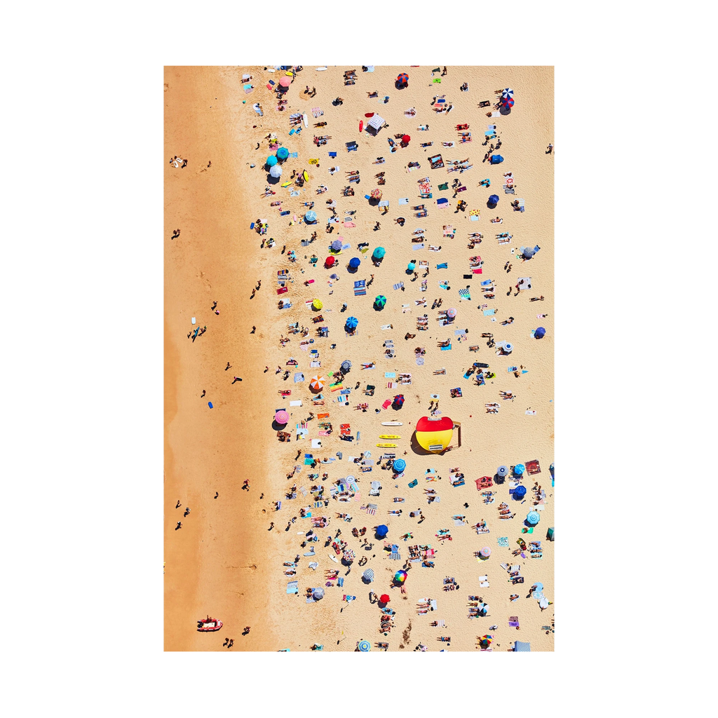 Bondi Beach Sunbathers, Vertical Print, print only