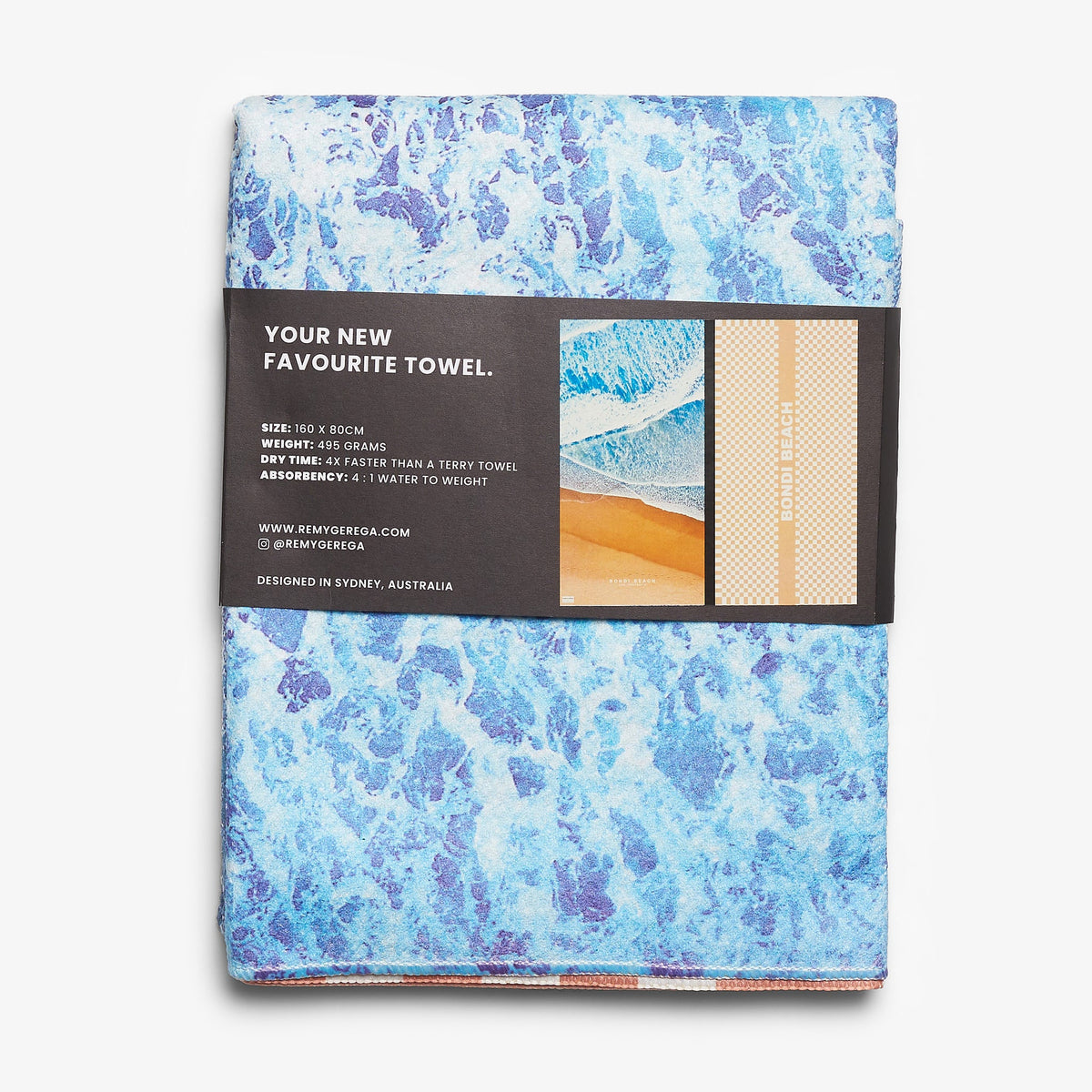 Bondi Shoreline Quick-Dry Beach Towel