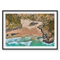 Oar Beach, Byron Bay, Horizontal Print, black Victorian Ash frame