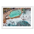 Bronte Baths, Horizontal Print, white Victorian Ash frame