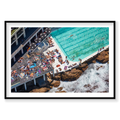 Icebergs Sunbathers, Horizontal Print, black Victorian Ash frame