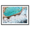 Bronte Baths Ocean Wave, Horizontal Print, black Victorian Ash frame