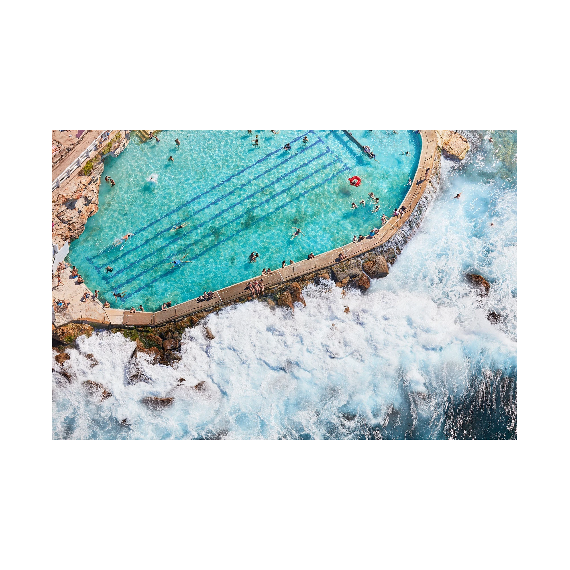 Bronte Baths Ocean Wave, Horizontal Print, print only