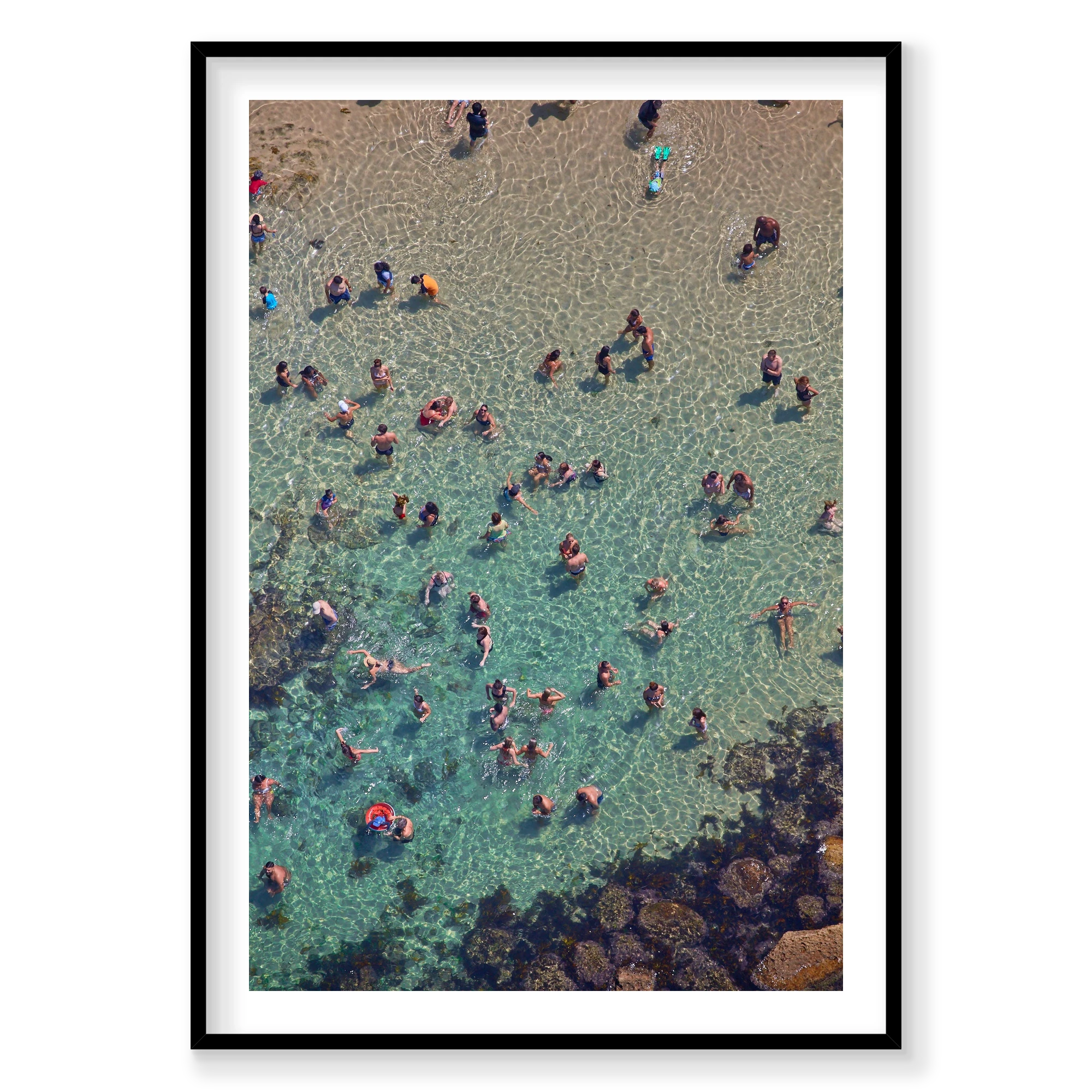 Bronte Beach, Vertical Print, black Victorian Ash frame