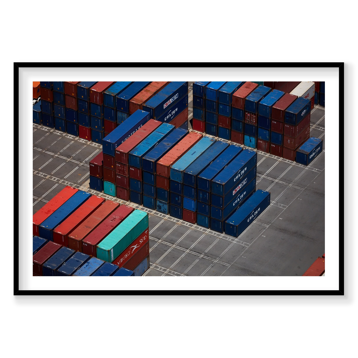 Building Blocks, Botany Bay, Horizontal Print, black Victorian Ash frame