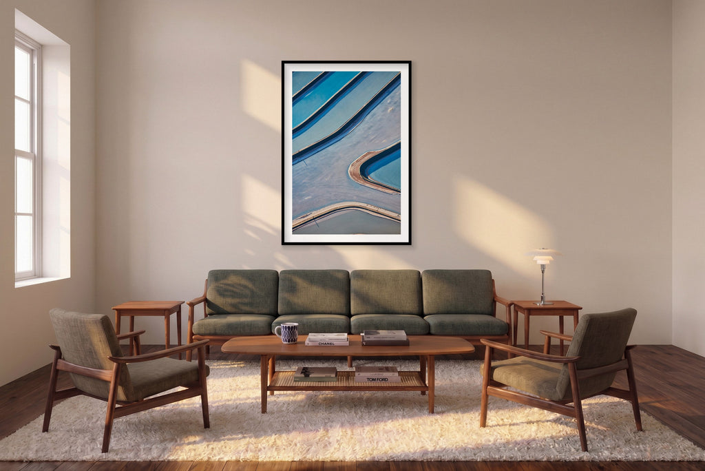 Calcination, Moab, Portrait Print shown framed in a living room