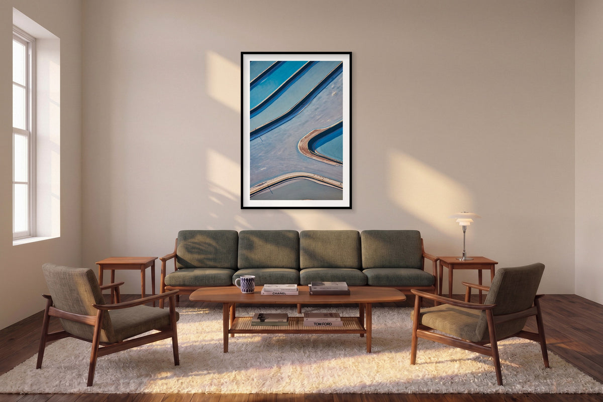 Calcination, Moab, Portrait Print shown framed in a living room