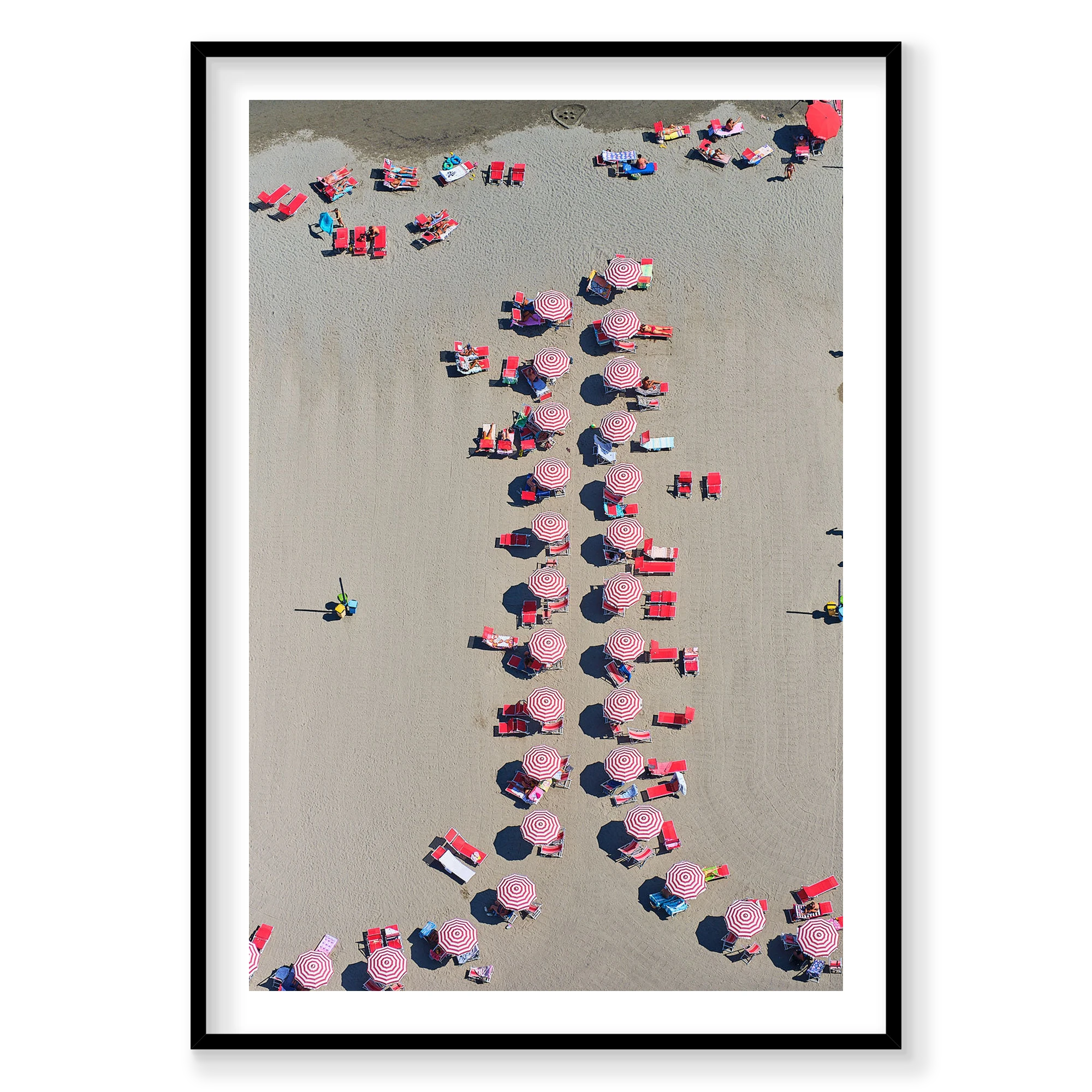 Candy Canes, Italy, Vertical Print, black Victorian Ash frame