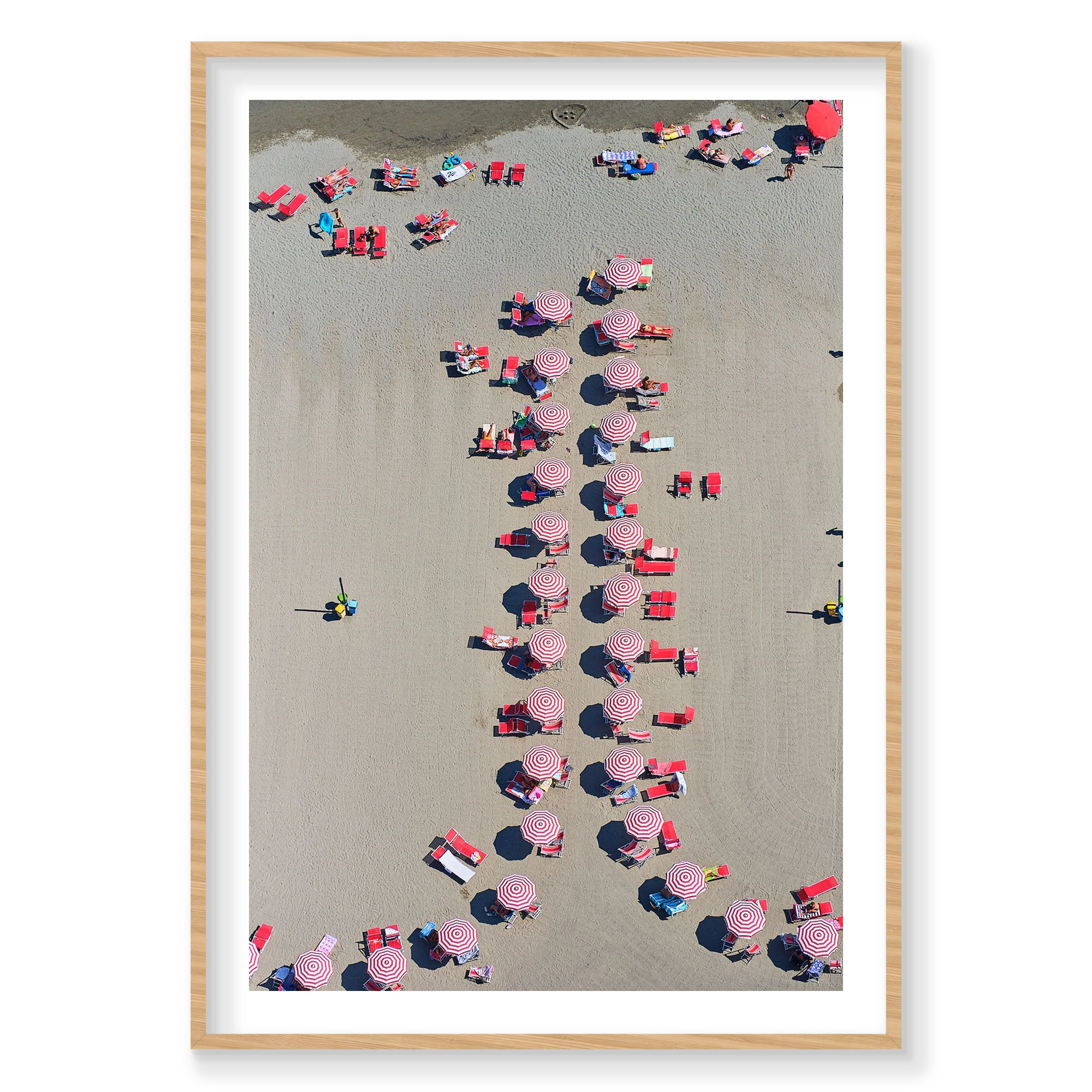 Candy Canes, Italy, Vertical Print, natural Victorian Ash frame