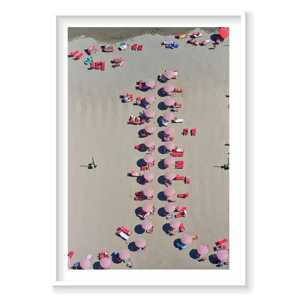 Candy Canes, Italy, Vertical Print, white Victorian Ash frame