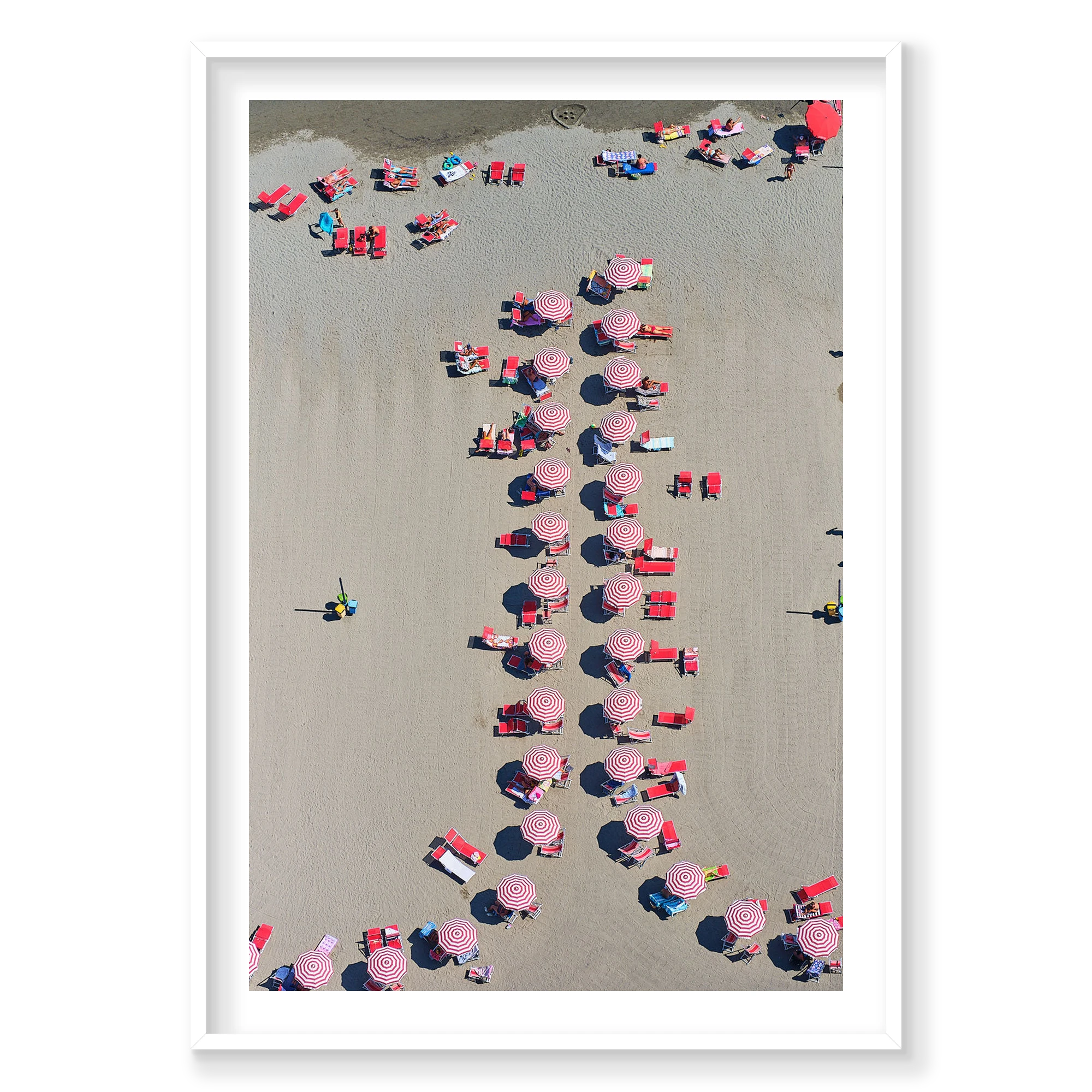 Candy Canes, Italy, Vertical Print, white Victorian Ash frame