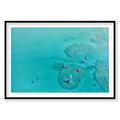 Catseye Beach, Hamilton Island, Horizontal Print, black Victorian Ash frame
