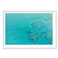 Catseye Beach, Hamilton Island, Horizontal Print, white Victorian Ash frame