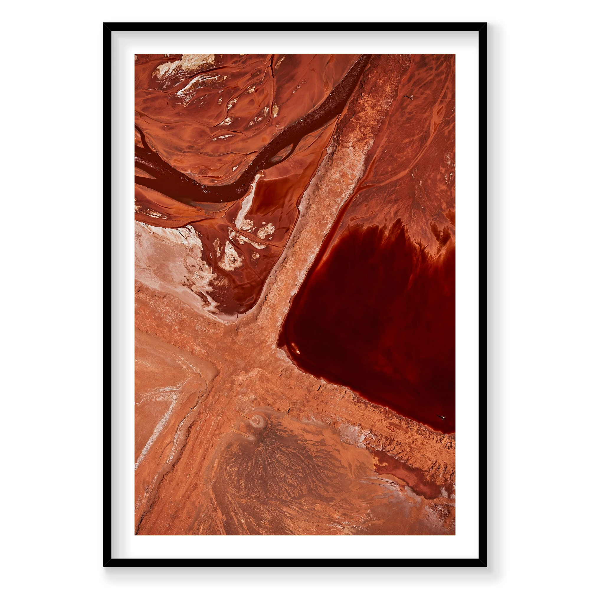 Caustic, Western Australia, Vertical Print, black Victorian Ash frame