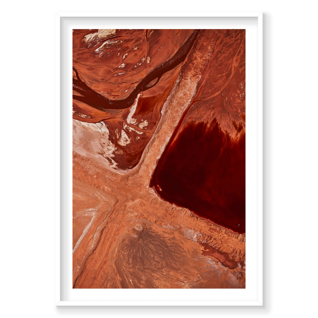 Caustic, Western Australia, Vertical Print, white Victorian Ash frame
