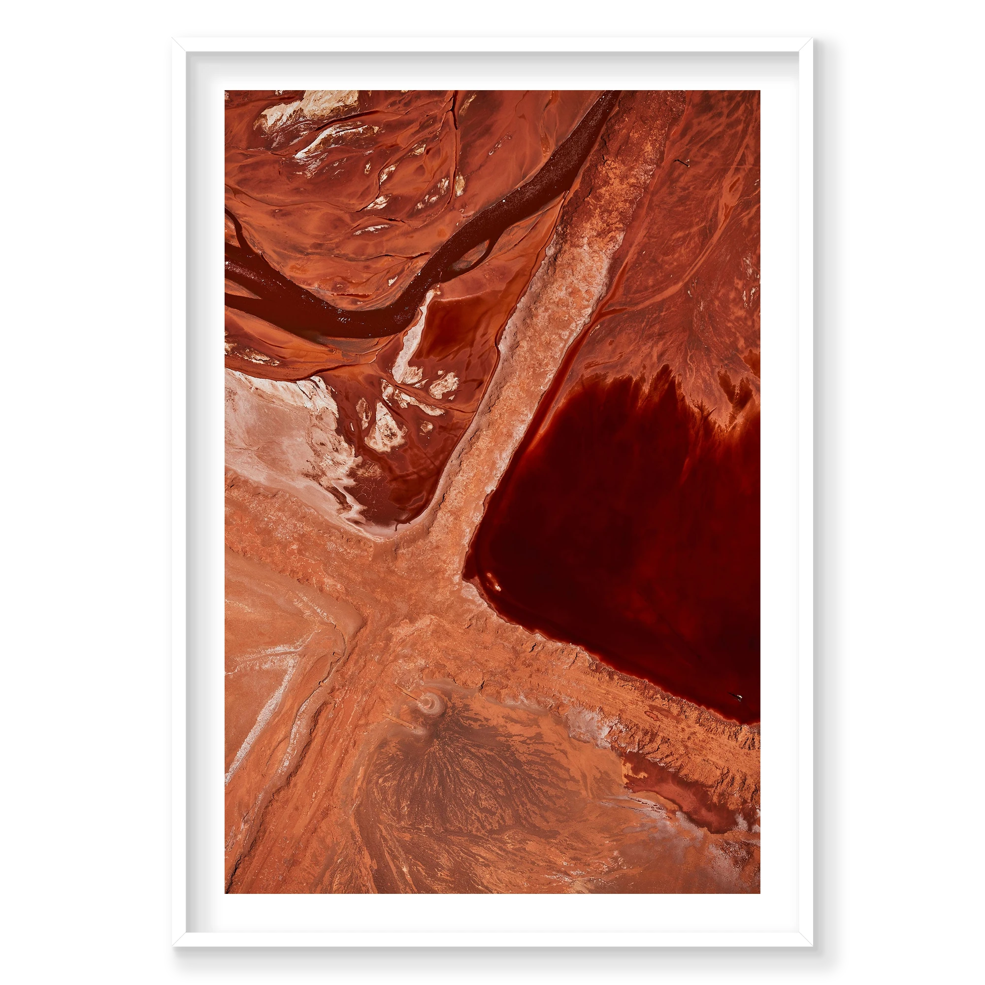 Caustic, Western Australia, Vertical Print, white Victorian Ash frame