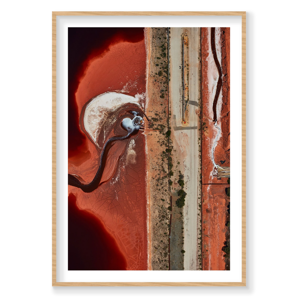Chemical Spill, Western Australia, Vertical Print, natural Victorian Ash frame