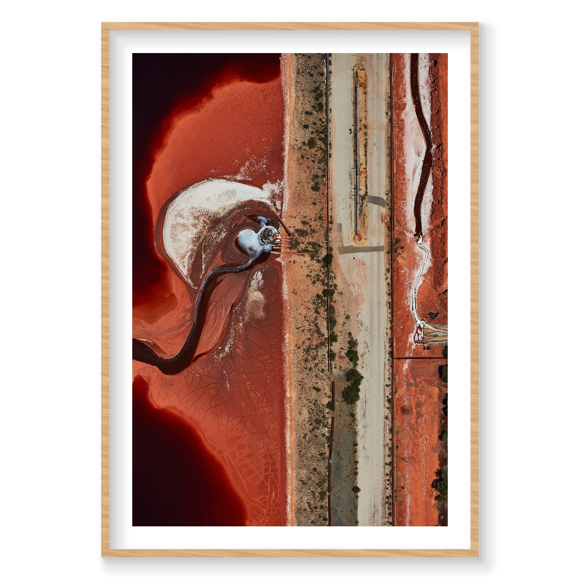 Chemical Spill, Western Australia, Vertical Print, natural Victorian Ash frame
