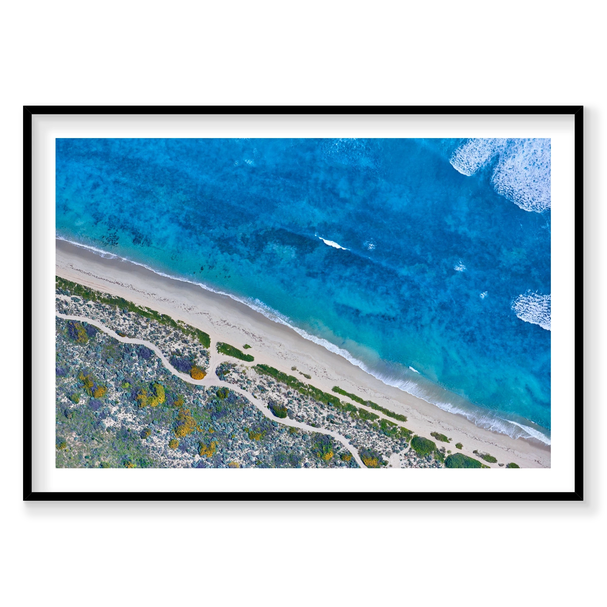 Clear Blue, Kalbarri, Horizontal Print, black Victorian Ash frame