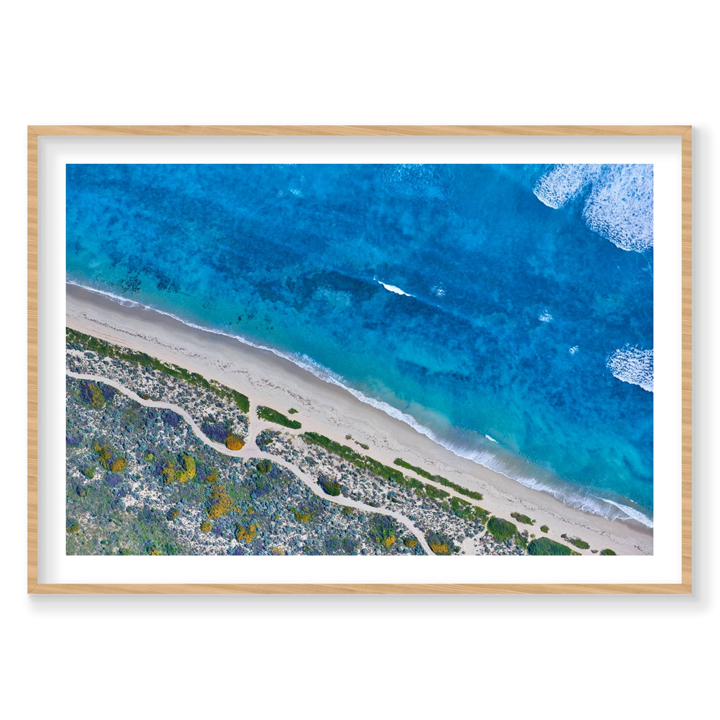 Clear Blue, Kalbarri, Horizontal Print, natural Victorian Ash frame
