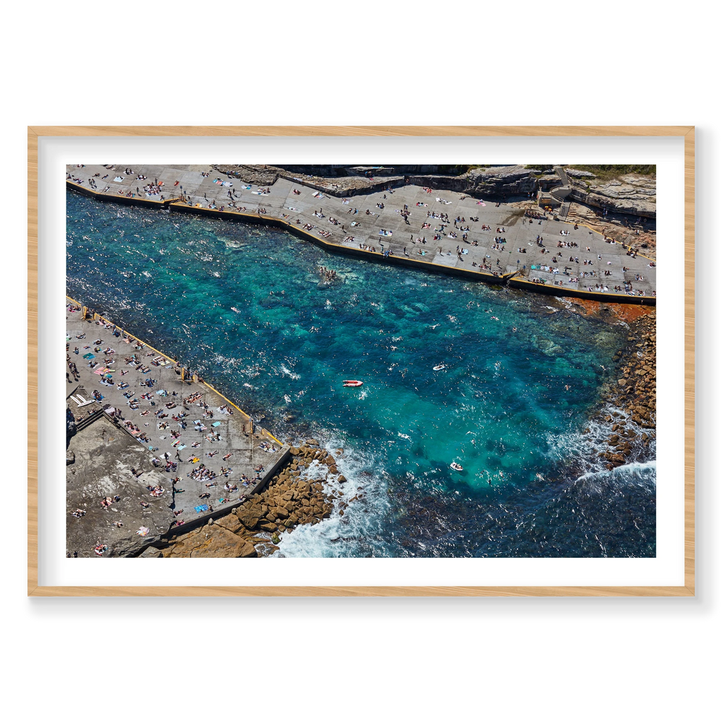 Clovelly Bay, Horizontal Print, natural Victorian Ash frame
