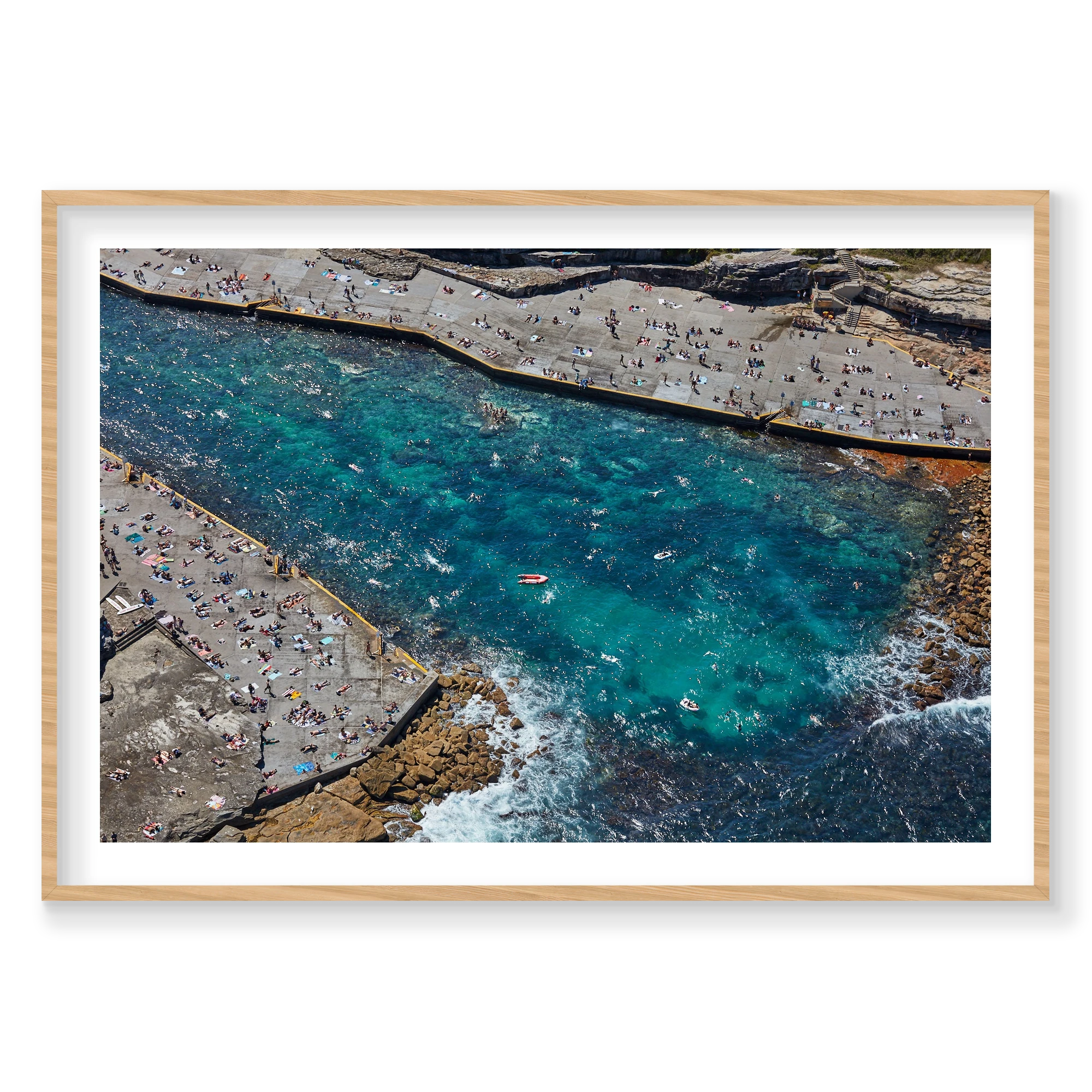 Clovelly Bay, Horizontal Print, natural Victorian Ash frame