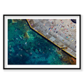 Clovelly Beach, Horizontal Print, black Victorian Ash frame