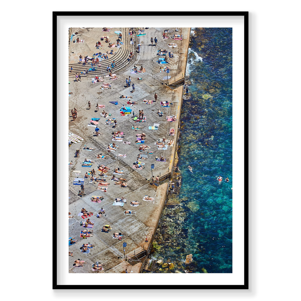 Clovelly Stairs, Portrait Print, black Victorian Ash frame