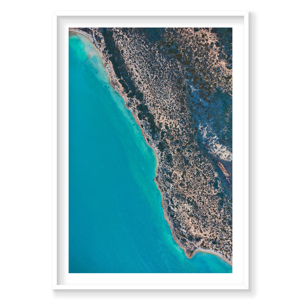 Coastline, Carrarang, Vertical Print, white Victorian Ash frame