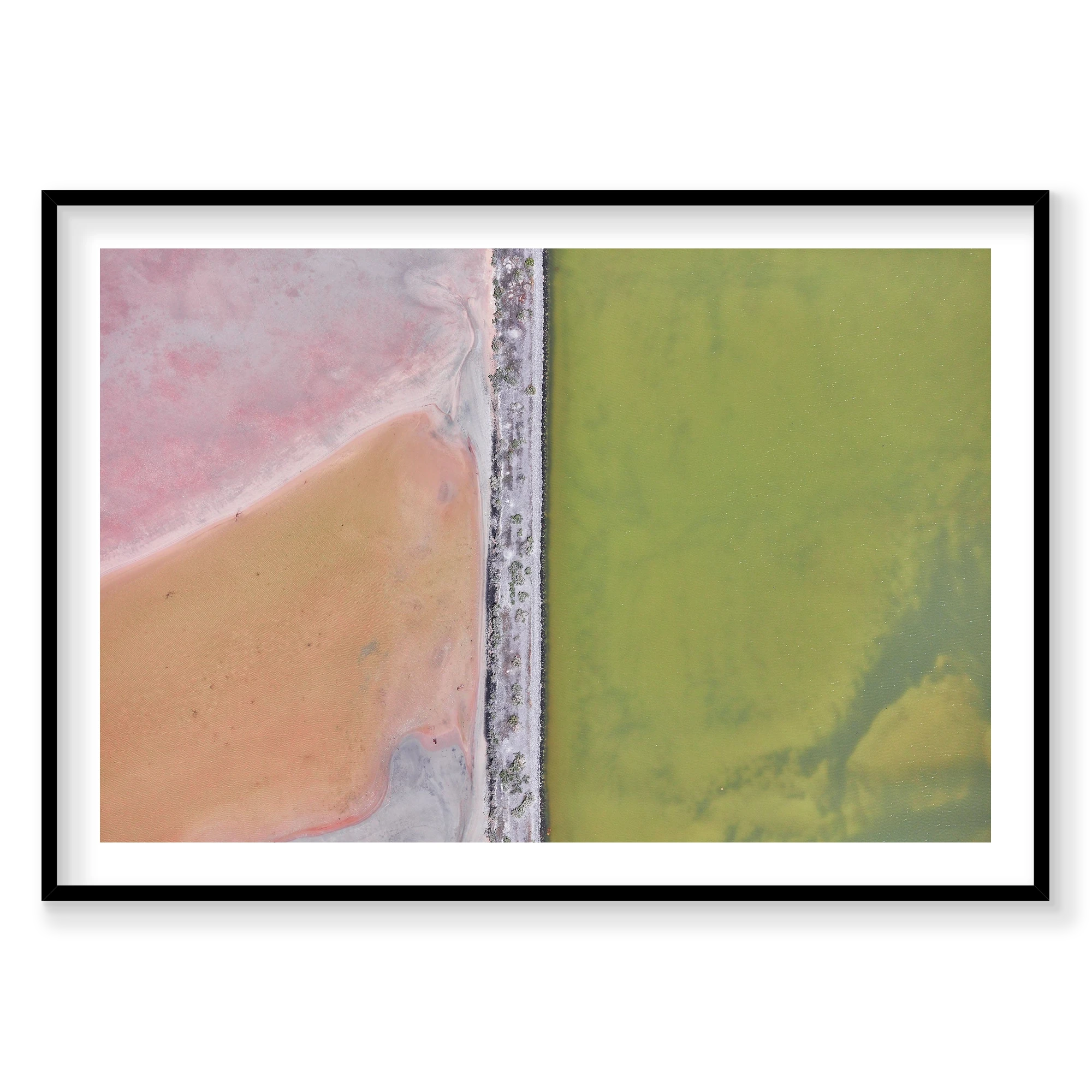 Colour Palette, Great Salt Lake, Horizontal Print, black Victorian Ash frame