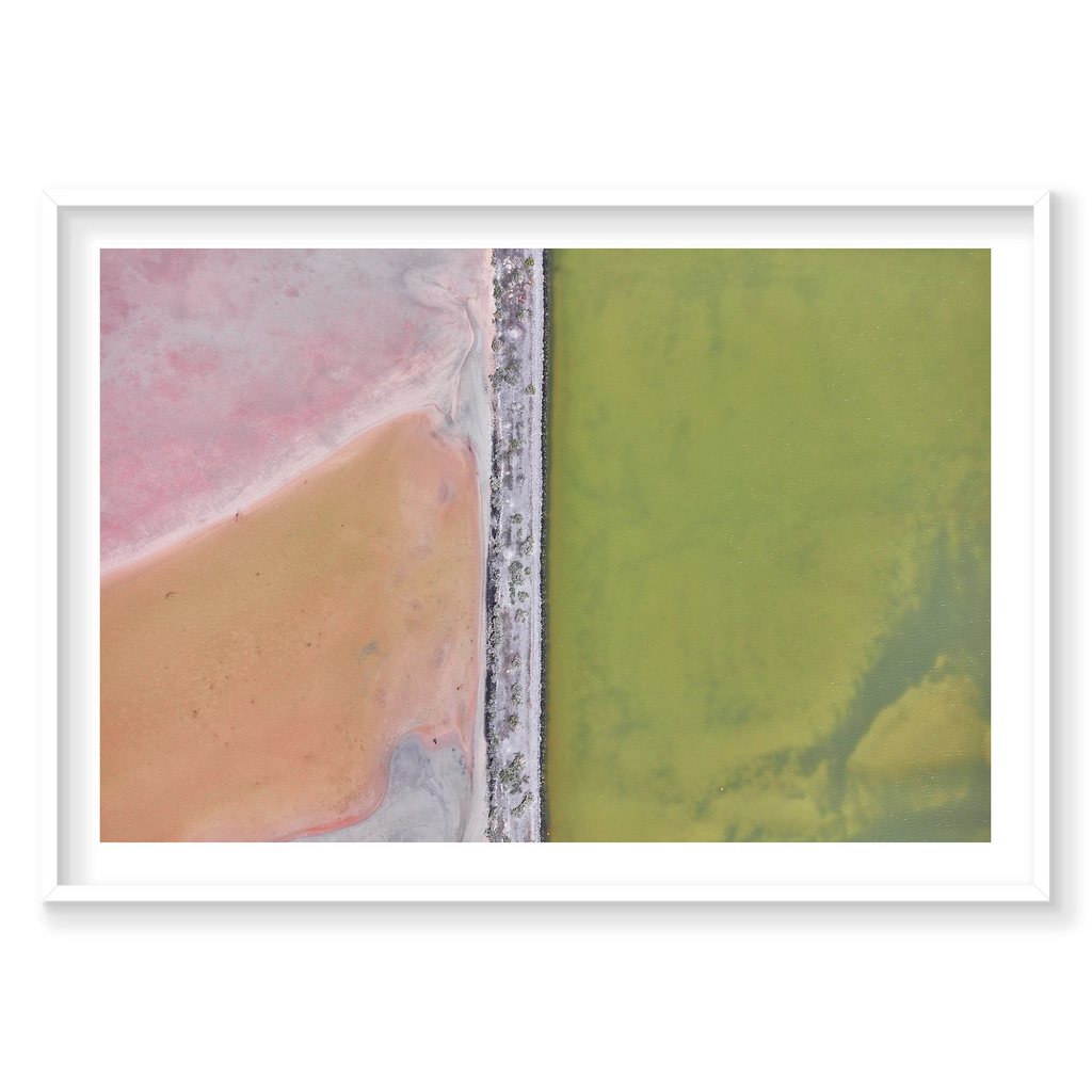 Colour Palette, Great Salt Lake, Horizontal Print, white Victorian Ash frame