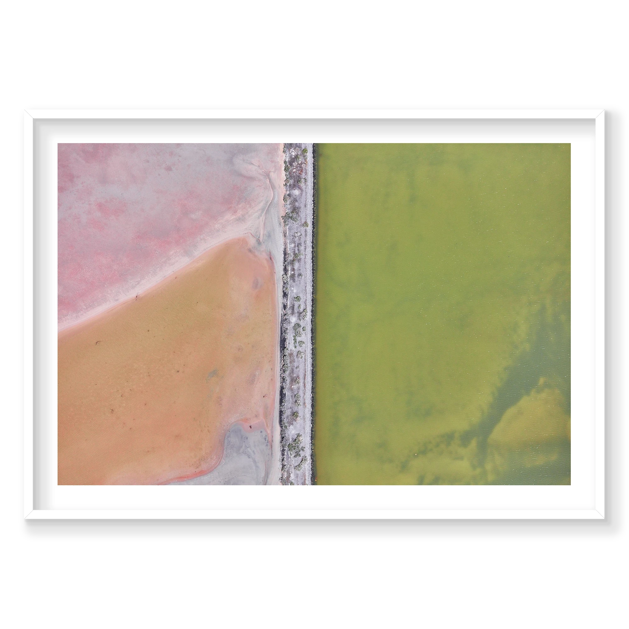 Colour Palette, Great Salt Lake, Horizontal Print, white Victorian Ash frame