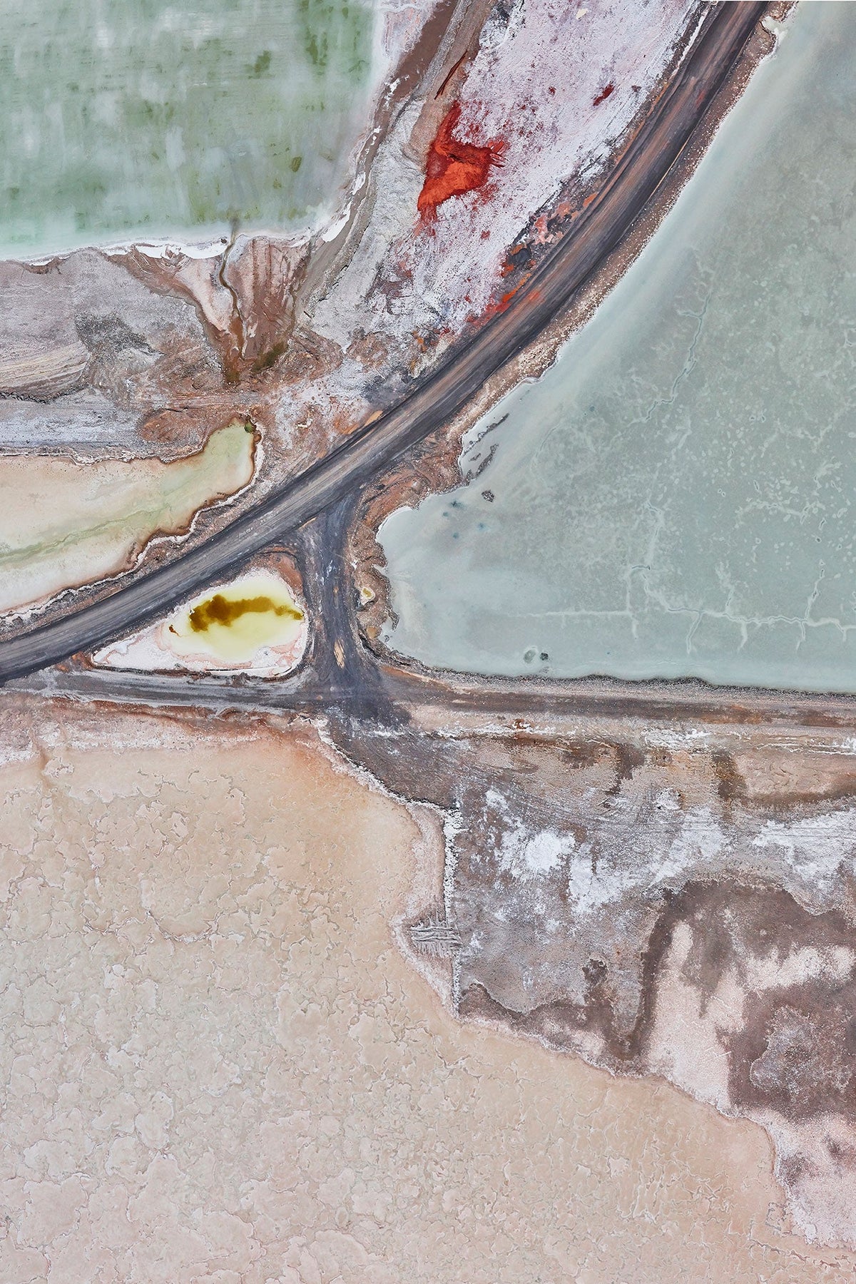 Extraction, Great Salt Lake, Vertical Print - source print