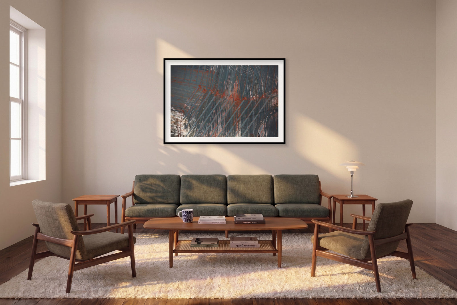 Composite, Western Australia, Horizontal Print shown framed in a living room