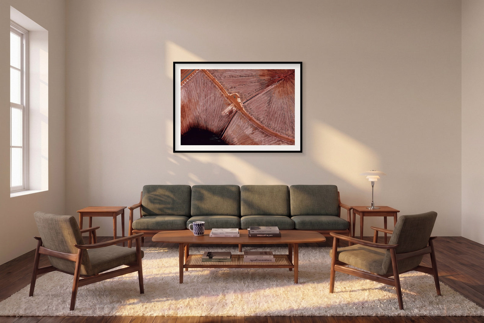 Conveyor, Western Australia, Horizontal Print shown framed in a living room