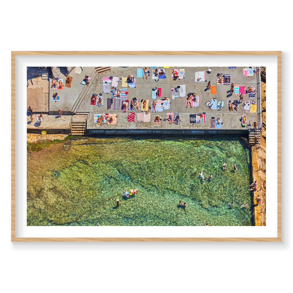 Wylie's Baths, Horizontal Print, natural Victorian Ash frame