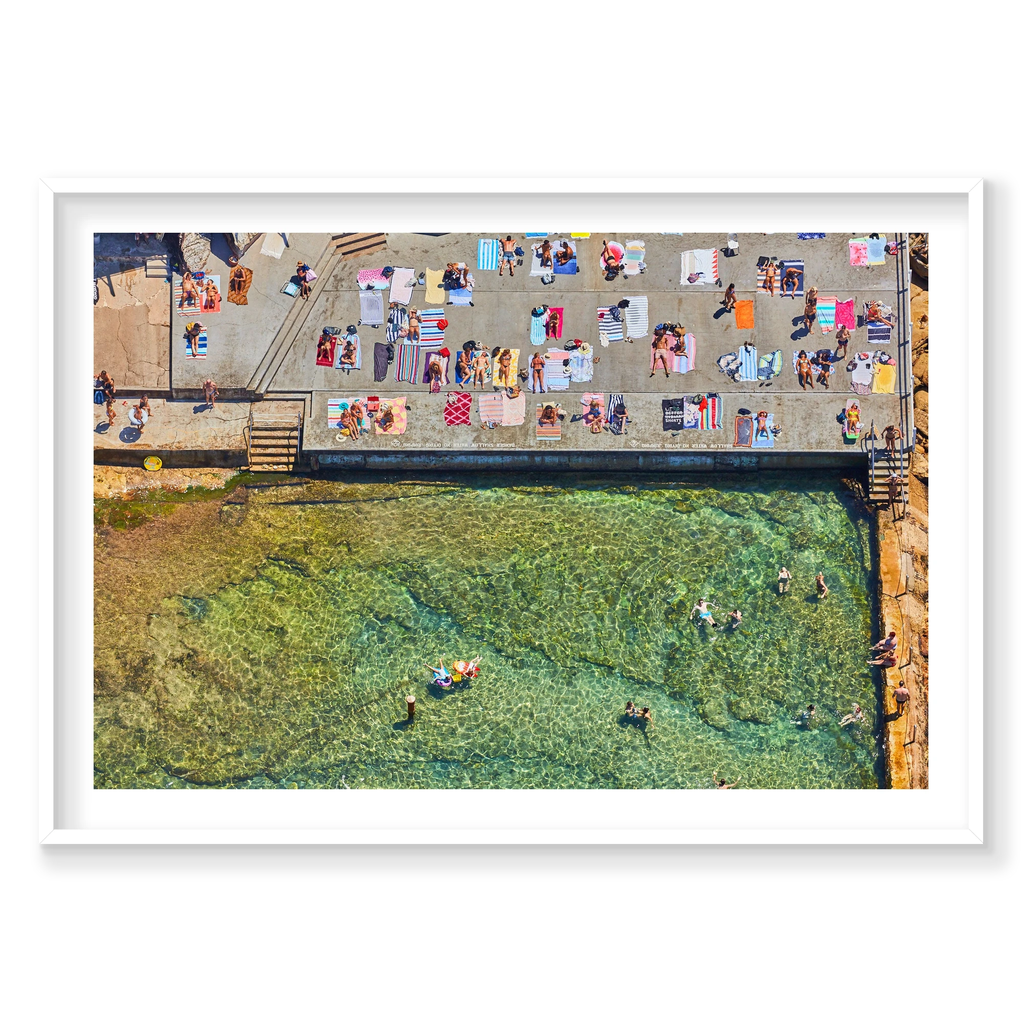 Wylie's Baths, Horizontal Print, white Victorian Ash frame