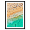 Coogee Beach, Vertical Print, black Victorian Ash frame