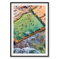 Coogee Ocean Pool, Vertical Print, black Victorian Ash frame