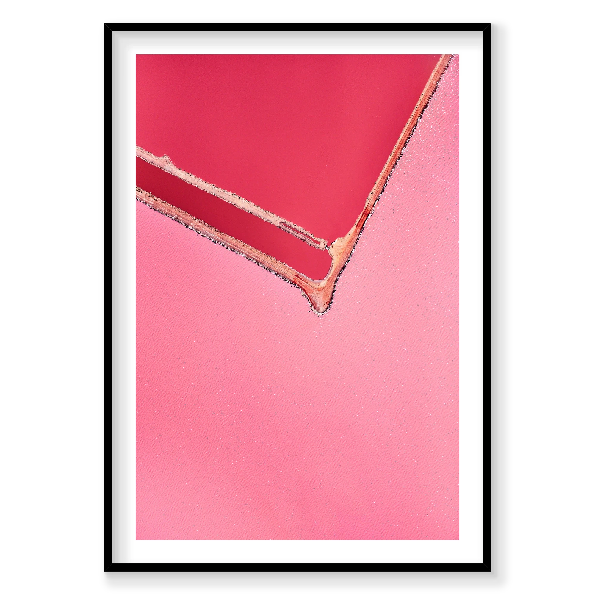 Corner, Hutt Lagoon, Vertical Print, black Victorian Ash frame