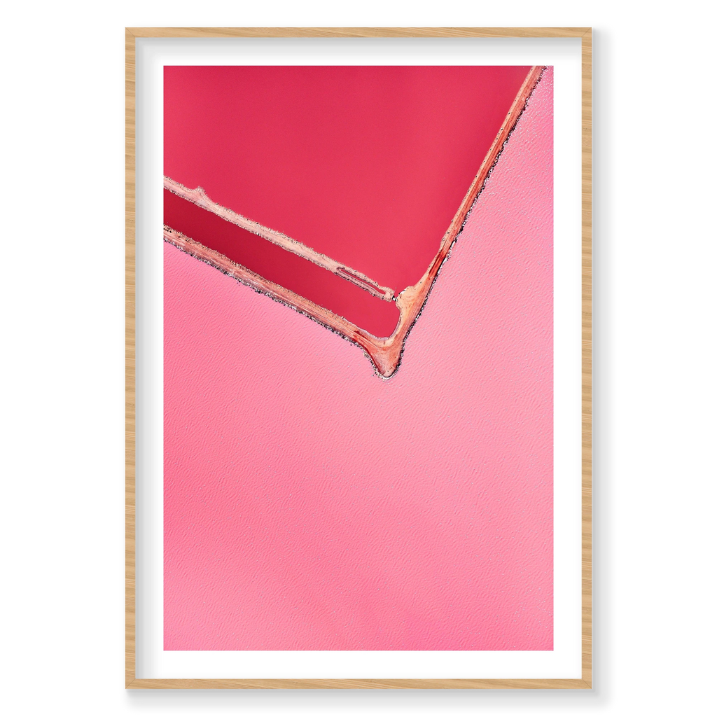 Corner, Hutt Lagoon, Vertical Print, natural Victorian Ash frame