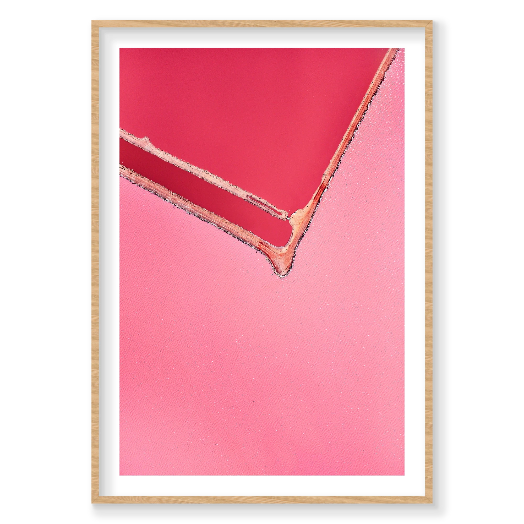 Corner, Hutt Lagoon, Vertical Print, natural Victorian Ash frame