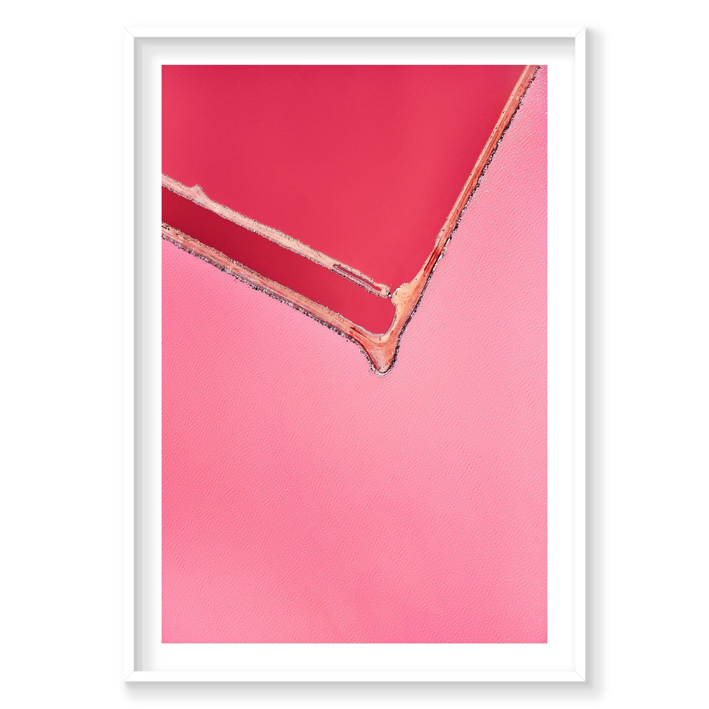 Corner, Hutt Lagoon, Vertical Print, white Victorian Ash frame
